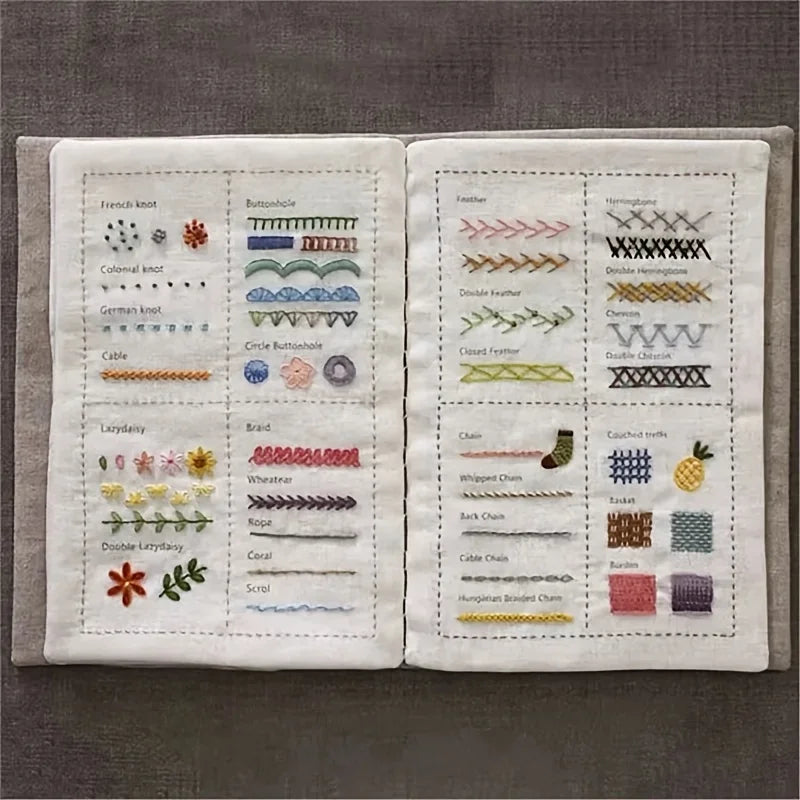 Embroidery Book for Beginners – 106 French Techniques Embroidery Craft Book PLUSH