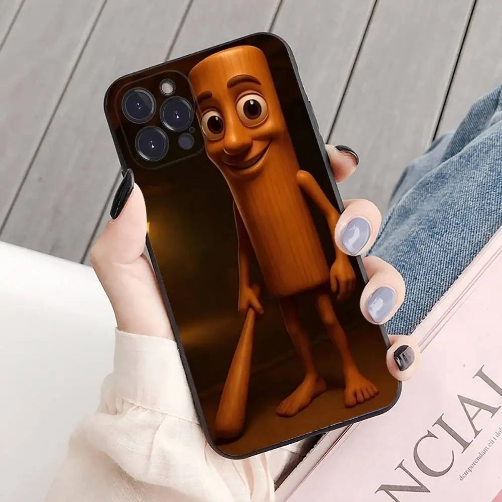 Tung Tung Sahur iPhone Case Shockproof Silicone Cover Phone Case PLUSH