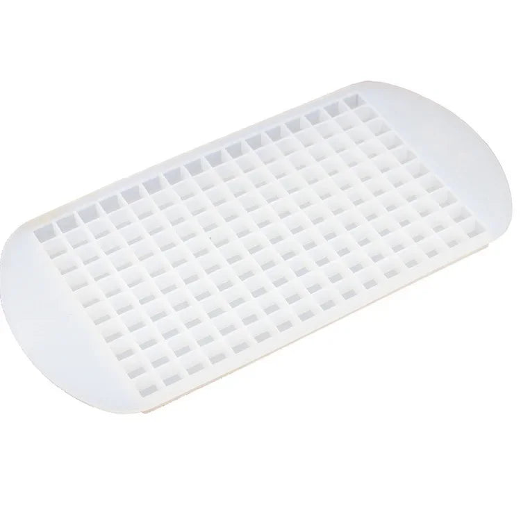 Stackable Silicone Mini Ice Cube Tray – 160 Tiny 1cm Cubes Ice Cube Tray PLUSH 160Grid-Transparent 10PCS