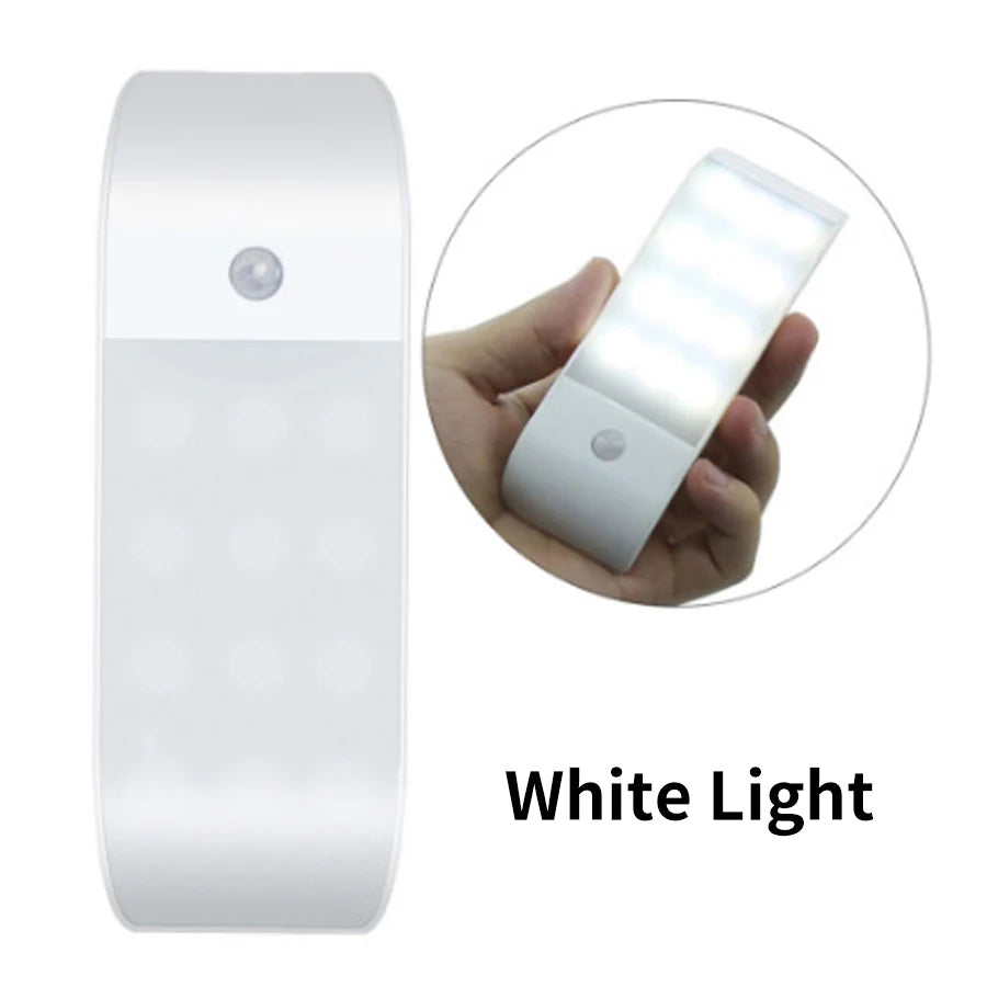 12 LED Motion Sensor Night Light USB Rechargeable Cabinet Lamp Motion Sensor Night Light PLUSH White