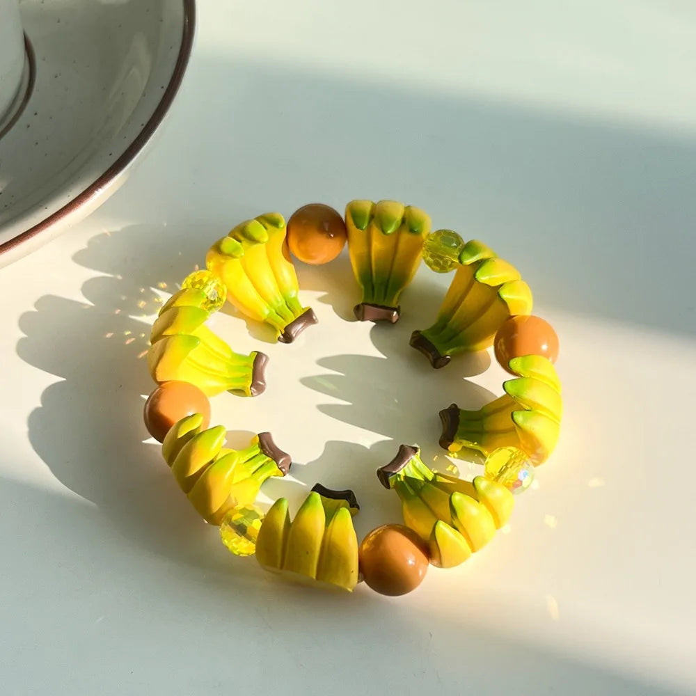 Resin Fruit Beaded Bracelet | Y2K Boho Summer Jewelry Beaded Bracelet PLUSH Style 5