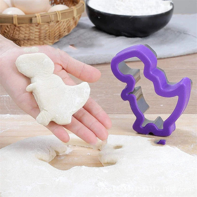 8PCS Dinosaur ABC Stainless Steel Cookie & Sandwich Cutters Cookie Cutter Set PLUSH