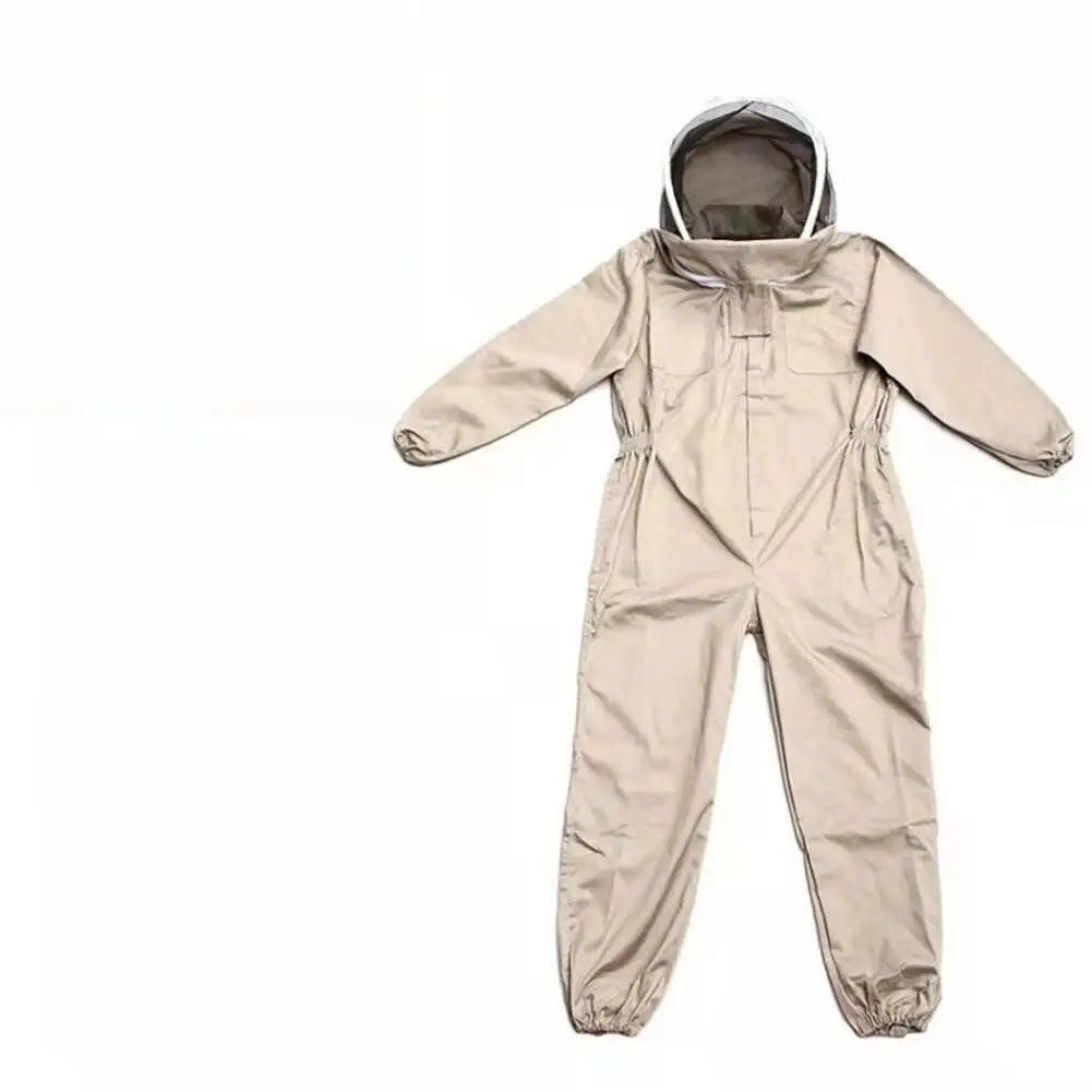 Professional Beekeeping Suit – Full Body Veil Hood Jacket & Pants Beekeeping Suit PLUSH Protective Clothing L