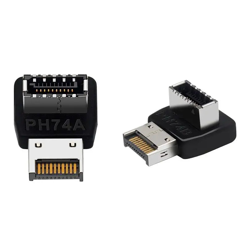 USB 3.1 Type-E 90° to Type-C Header Adapter for PC Motherboard PC Header Adapter PLUSH