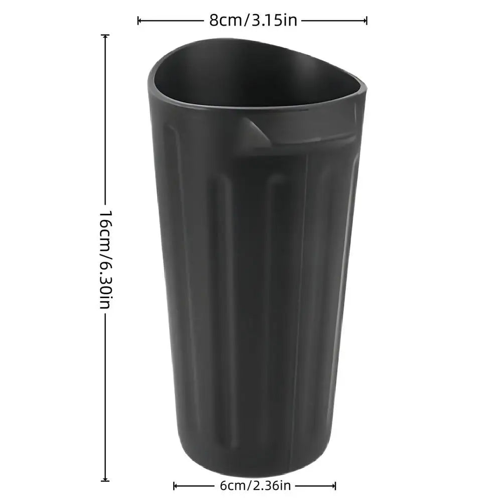 Mini Silicone Car Trash Can – Auto Interior Organizer Bin Car Trash Bin PLUSH Black