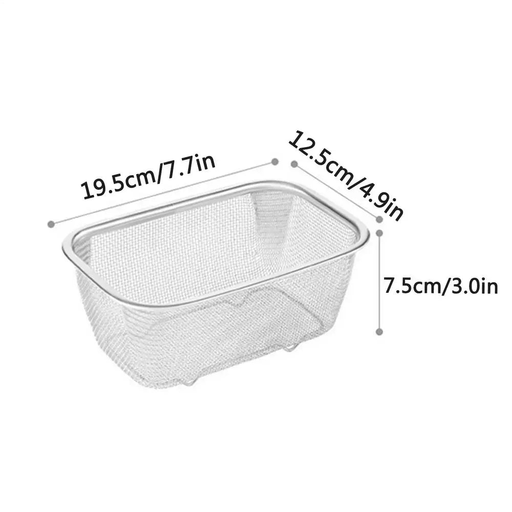 Stainless Steel Rectangle Mesh Basket Strainer & Colander Mesh Colander Strainer PLUSH S