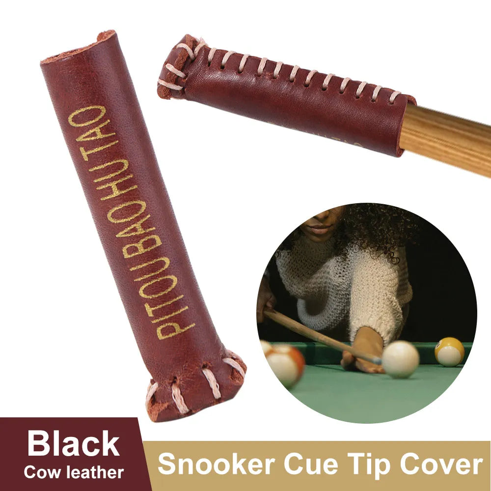 Leather Billiard Cue Tip Protector – Snooker & Pool Cover Cue Tip Protector PLUSH
