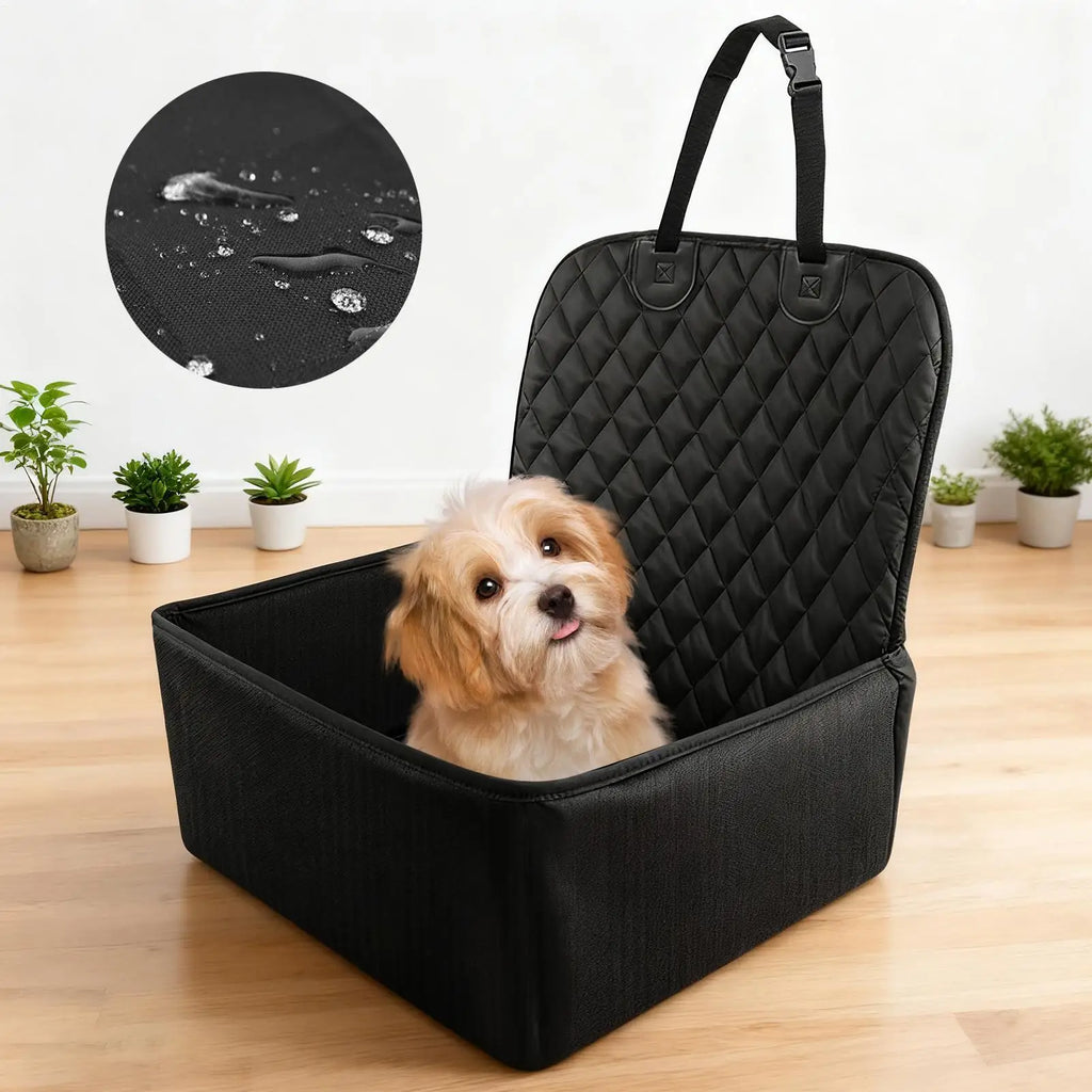 Dog Car Seat Cover with Storage Pockets – Non-Slip Pet Mat Pet Car Seat Cover PLUSH