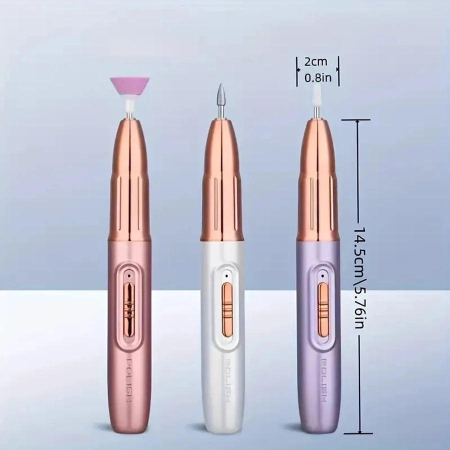 Rechargeable Electric Nail Grinder – Portable Acrylic & Gel File Electric Nail Grinder PLUSH