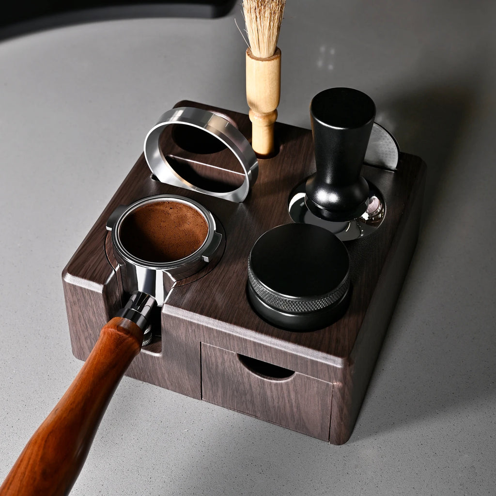 Coffee Tamper Station & Portafilter Holder 51/54/58mm Barista Espresso Tamper Station PLUSH