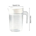 2L Measuring Pitcher Jug with Lid – Clear Water & Juice Carafe Measuring Pitcher Jug PLUSH 2L