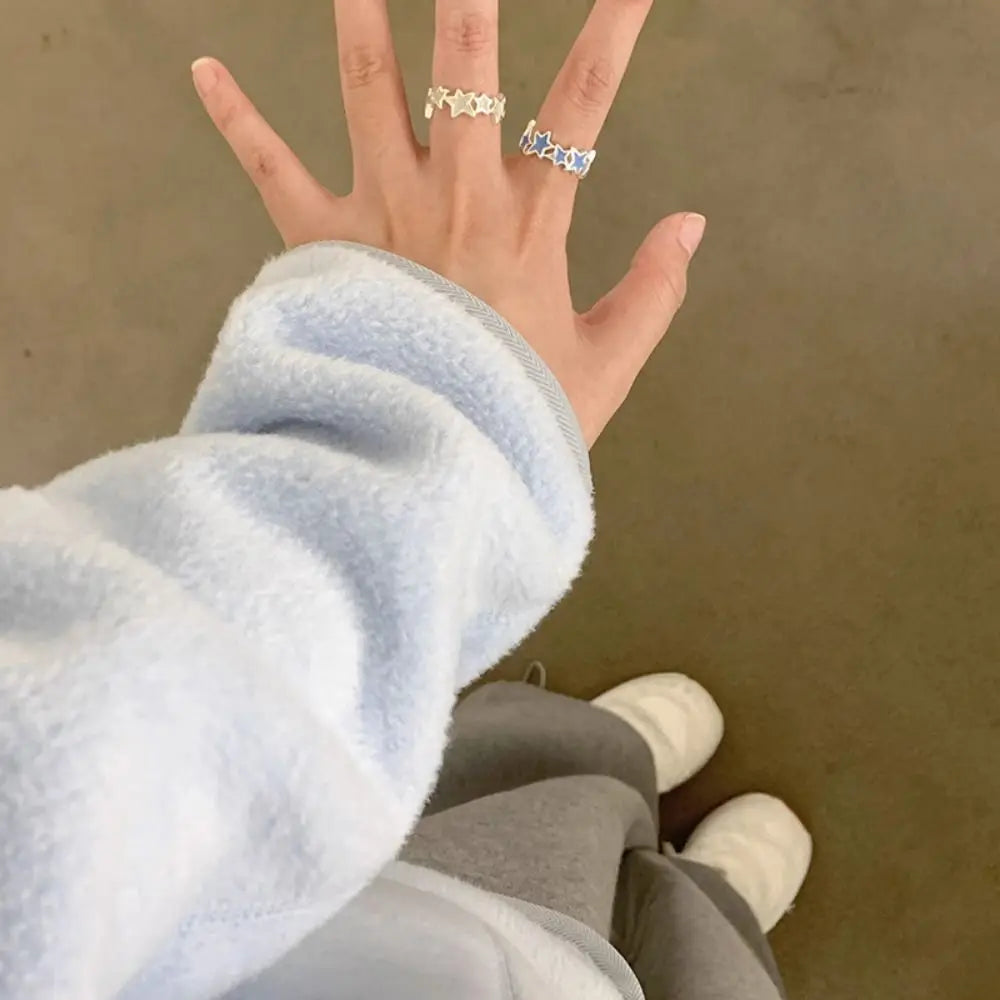 Y2K Geometric Star Open Ring | Korean Style Zinc Alloy Fashion Ring PLUSH