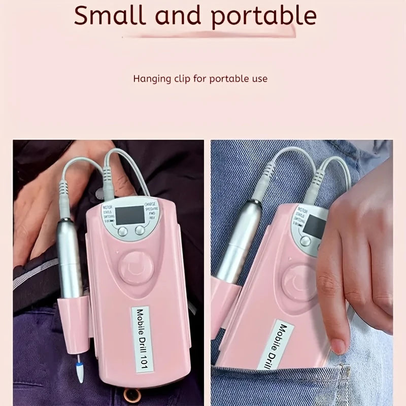 Electric Nail Drill Machine LCD Display Rechargeable Kit Electric Nail Drill PLUSH