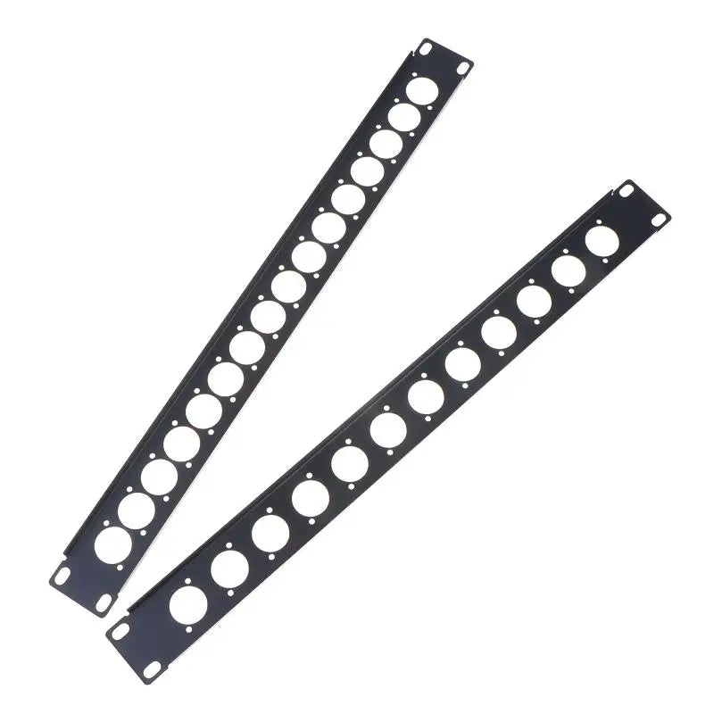 19" Rack Patch Metal Panel 4/8/12/16-Way Audio Cable Mount Audio Rack Panel PLUSH