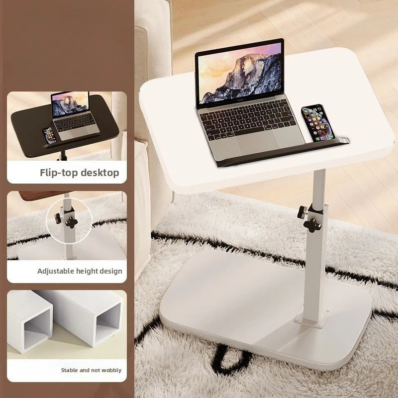 Rotatable Adjustable Laptop Stand Desk for Bed – Wood Laptop Bed Desk PLUSH WHITE