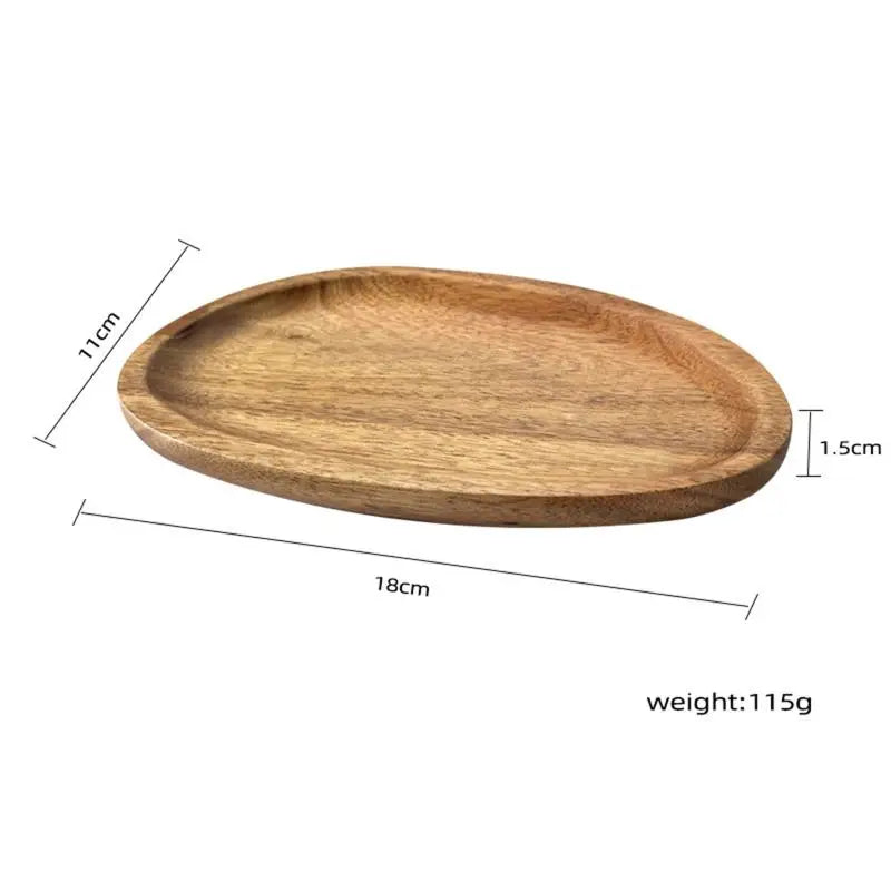 Rustic Wooden Serving Platter – Oval Wood Tray for Food & Decor Wooden Serving Tray PLUSH A
