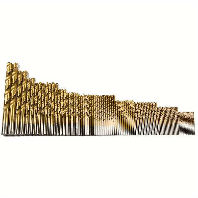 99-Piece Titanium Coated Drill Bit Set – Metal Wood Plastic Drill Bit Set PLUSH