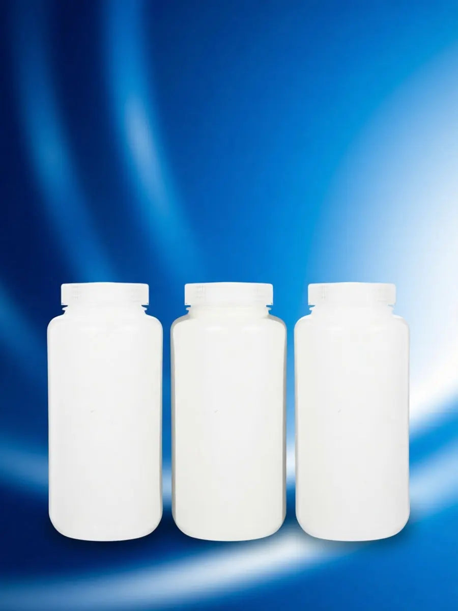 3-Pack 1000mL Wide Mouth HDPE Lab Reagent Bottles | 1L Lab Reagent Bottles PLUSH Default Title