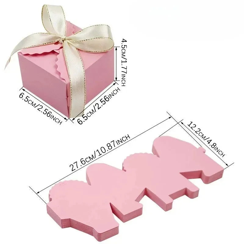 Kraft Paper Gift Boxes with Ribbon 10/20pcs – Party Favors Party Favor Boxes PLUSH