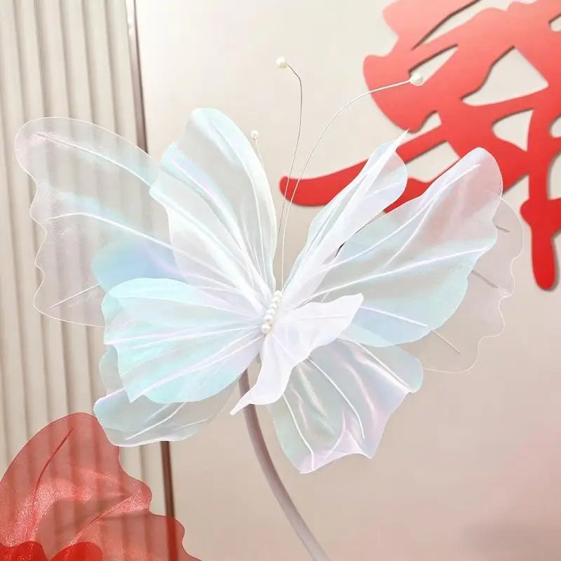 3D Artificial Butterfly Decor 45–50cm | Wedding Photo Prop Artificial Butterfly Decor PLUSH