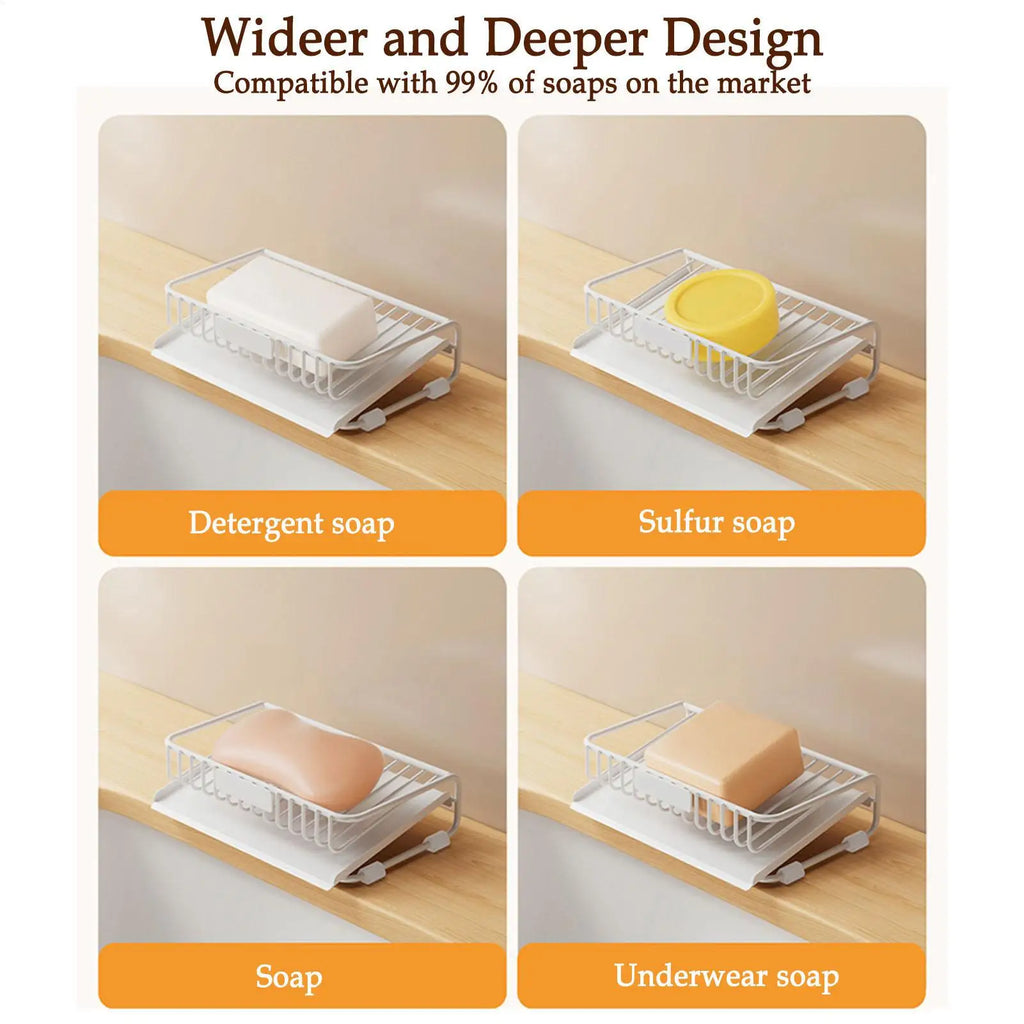 Soap Rack Drainer – Bathroom & Kitchen Sink Organizer Shelf Soap Rack Drainer PLUSH