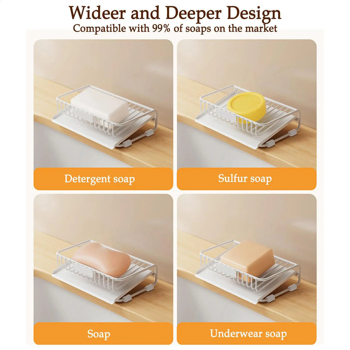 Soap Rack Drainer – Bathroom & Kitchen Sink Organizer Shelf Soap Rack Drainer PLUSH