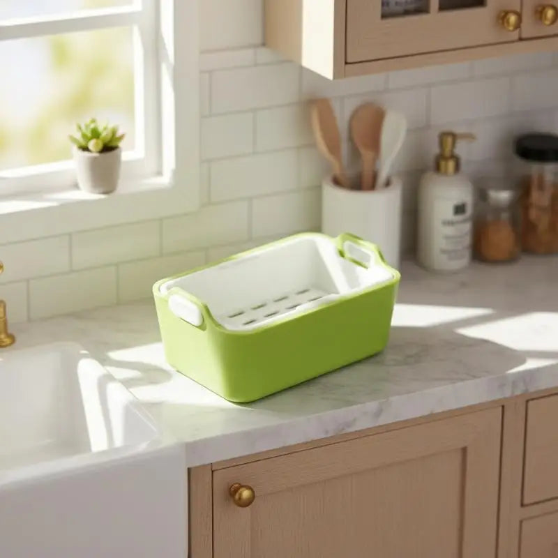1:12 Scale Dollhouse Sink Organizer & Drain Basket with Tray Dollhouse Accessory PLUSH