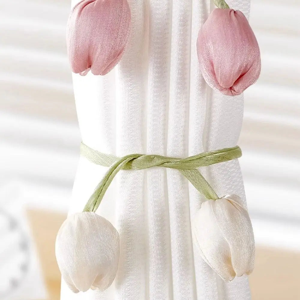 Tulip Curtain Tiebacks – Adjustable Tie Rope Straps, 1 Pair Curtain Tiebacks PLUSH