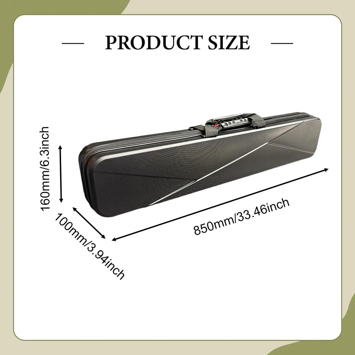 Tooyful Hard Pool Cue Case – Waterproof Foam Interior 1/2 Cues Pool Cue Case PLUSH
