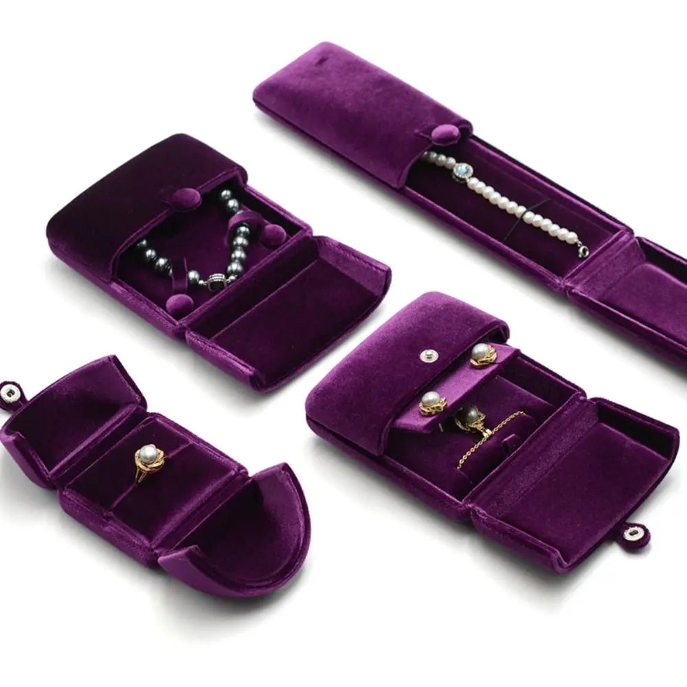 Velvet Jewelry Box – Ring, Necklace & Bracelet Organizer Jewelry Storage Box PLUSH
