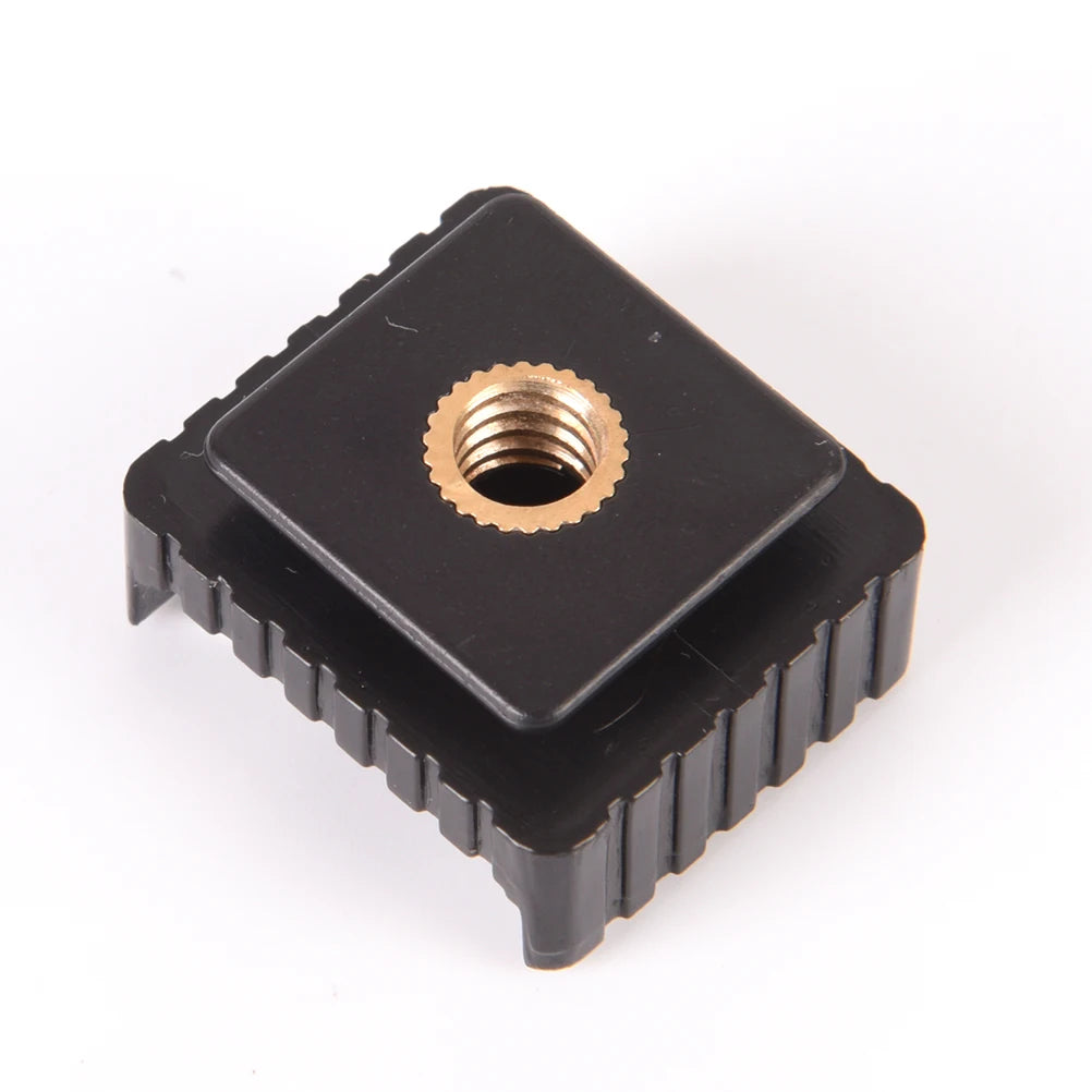 Metal Flash Hot Shoe to 1/4" Screw Tripod Mount Adapter DSLR Camera Mount Adapter PLUSH