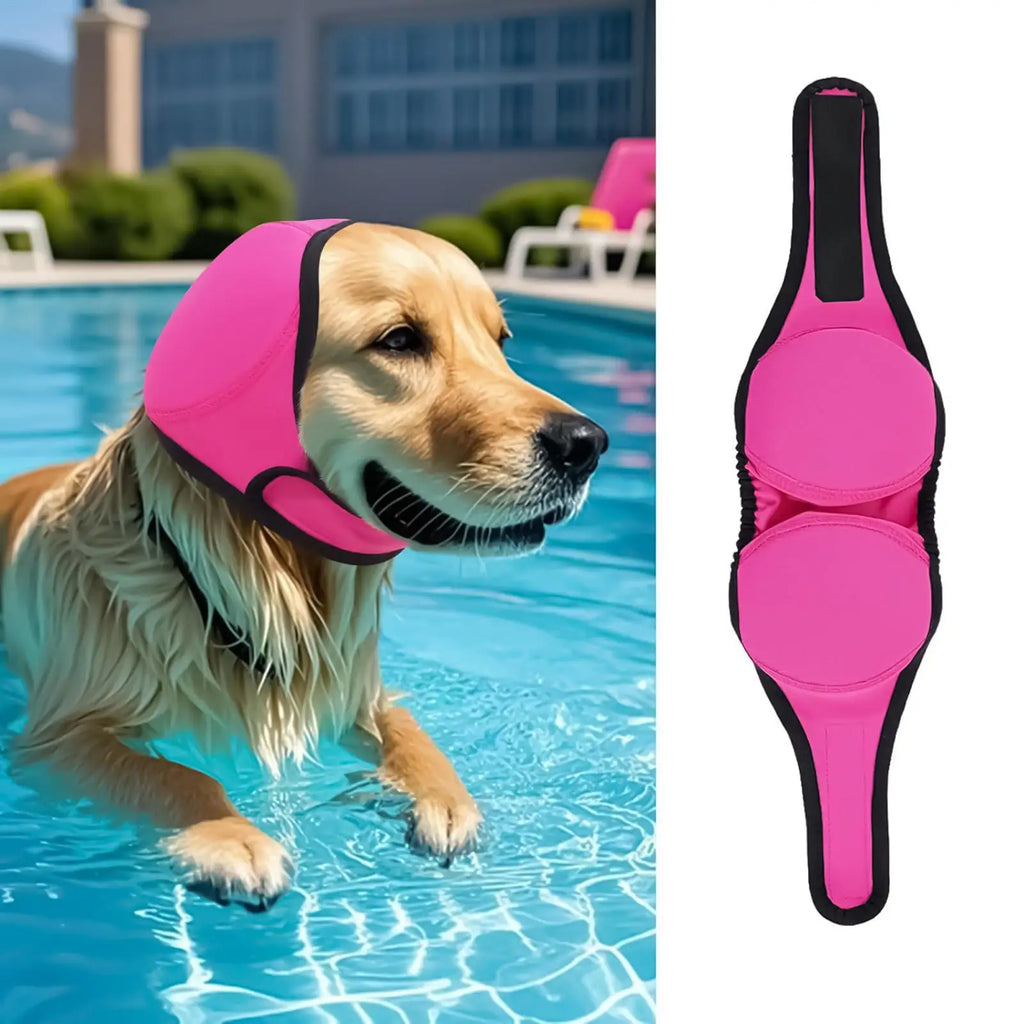 Adjustable Dog Earmuffs – Calming Noise Reducing Head Wrap Dog Ear Protection PLUSH