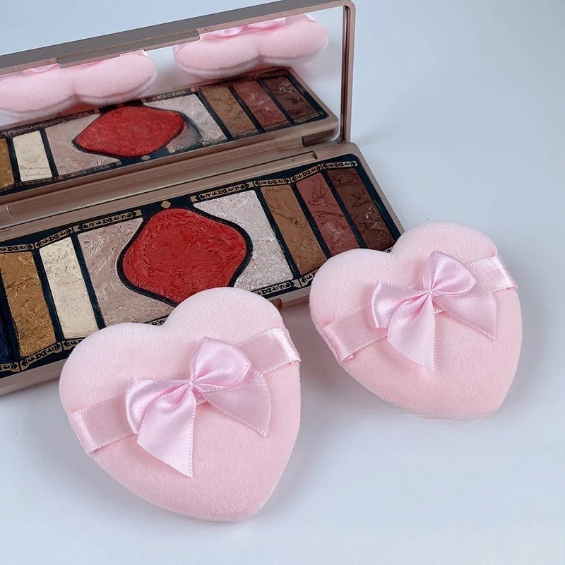 Heart Shaped Velvet Cosmetic Puff – Soft Foundation Sponge Cosmetic Puff Sponge PLUSH