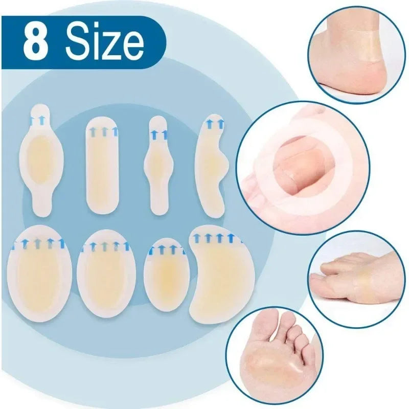 Gel Heel Protector Patches – 5pc Hydrocolloid Blister Pads Heel Blister Pads PLUSH