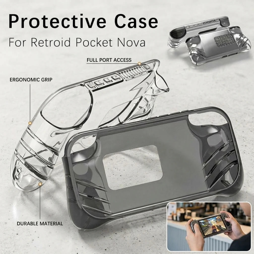 TPU Clear Protective Case for Retroid Pocket Nova Console Console Protective Case PLUSH