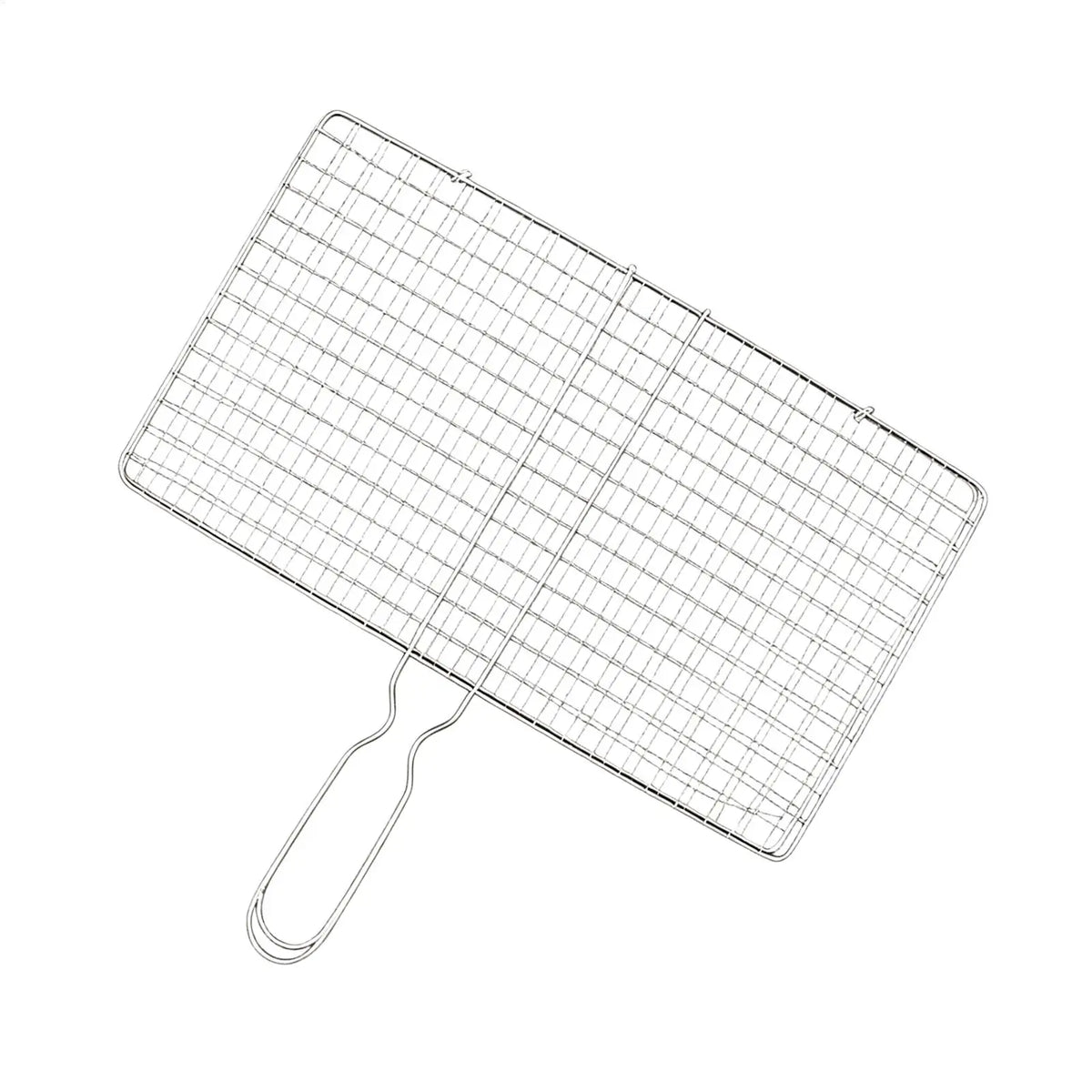 Large Folding Stainless Steel Grill Basket – Removable Handle BBQ Grill Basket PLUSH