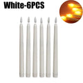 LED Flameless Taper Candles with Remote | Flickering Decor Flameless LED Candles PLUSH White-1Set