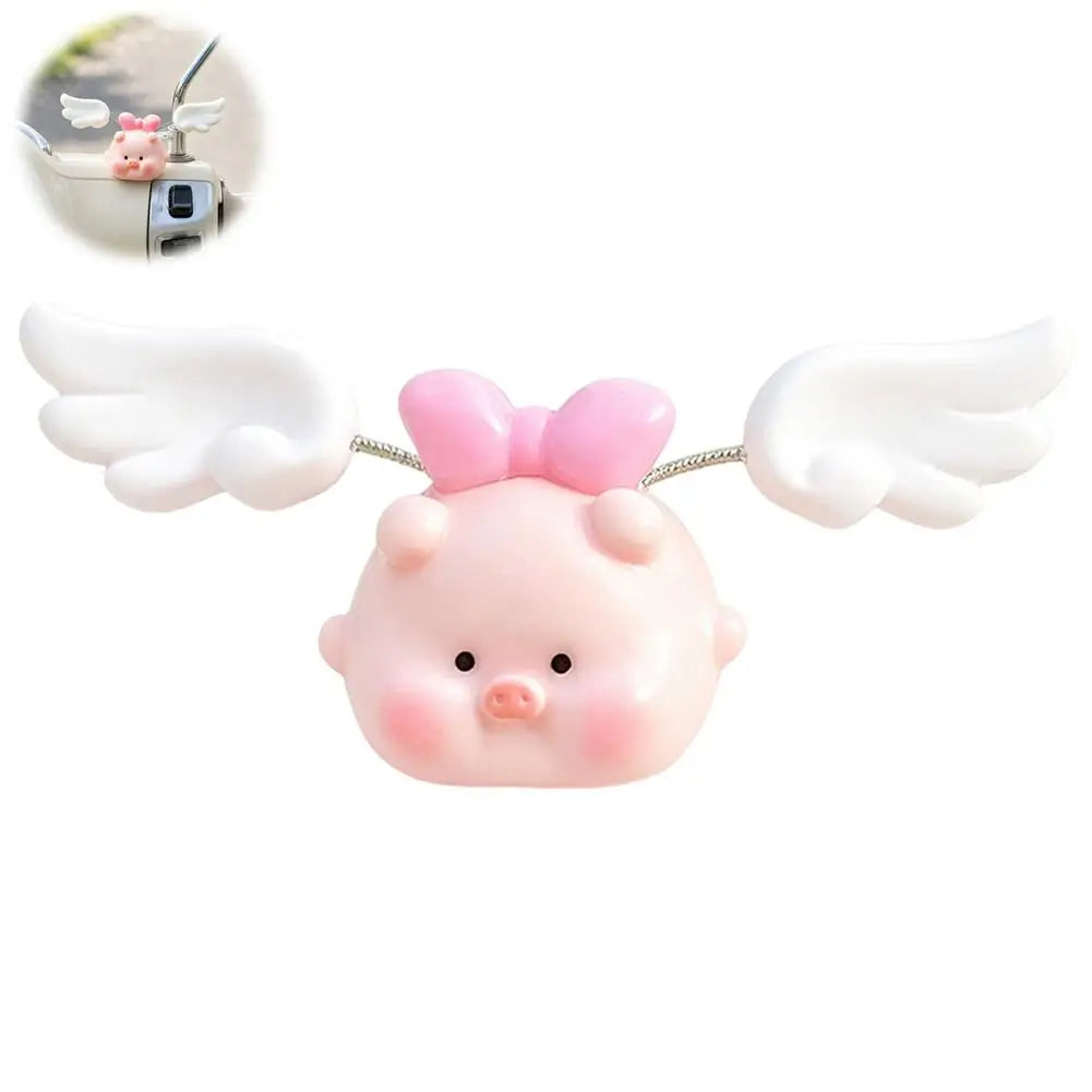 Pink Pig Resin Handlebar Ornament – Cute Scooter Decoration Vehicle Handlebar Ornament PLUSH B