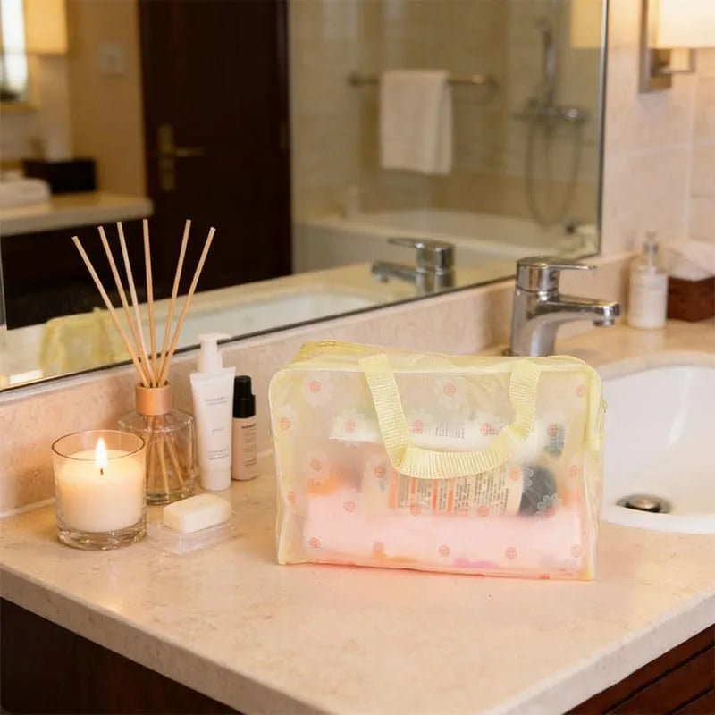 Transparent PVC Travel Cosmetic Bag | Waterproof Makeup Organizer Travel Cosmetic Bag PLUSH