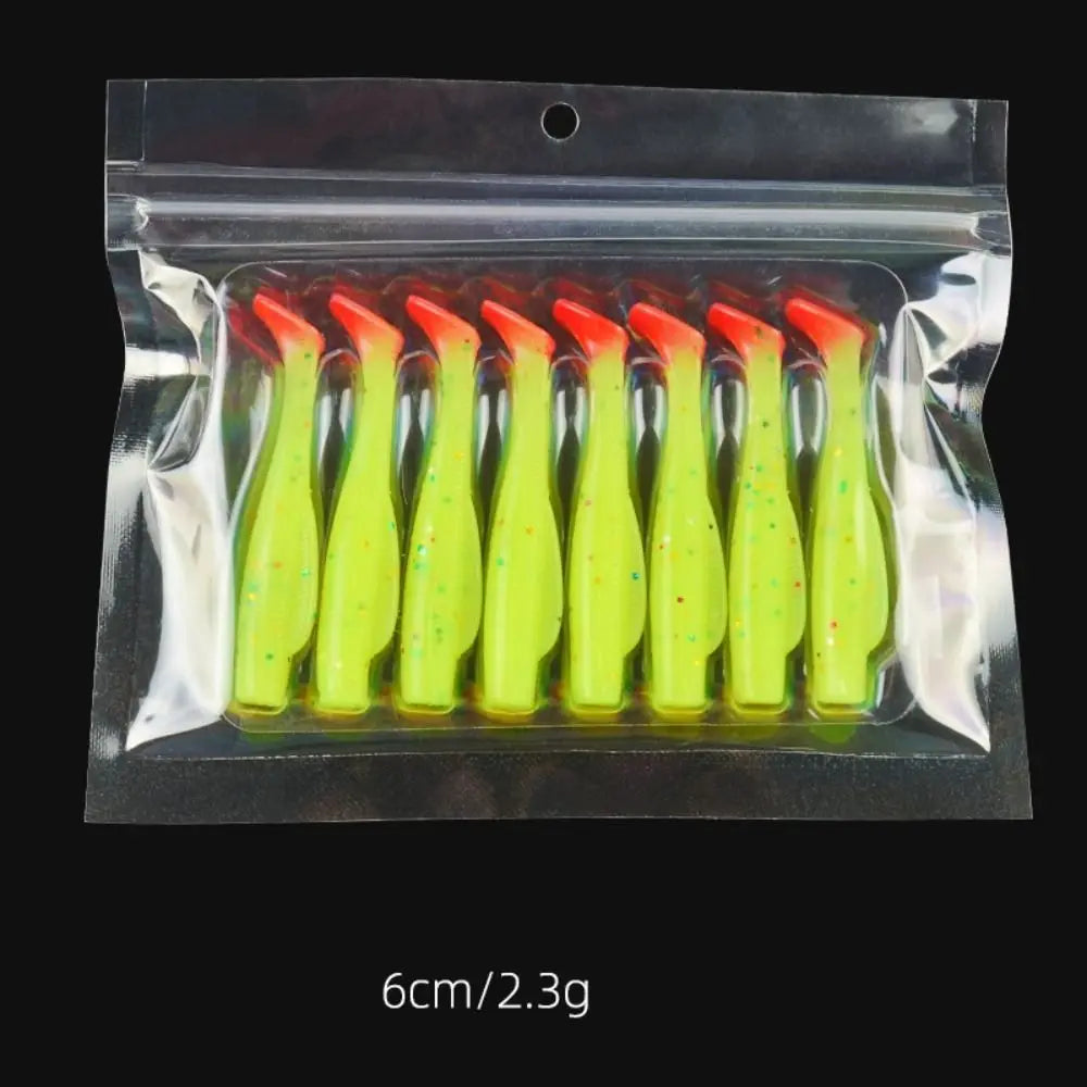 T-Tail Soft Silicone Swim Lures 6cm/8.5cm – Multicolor Bait Set Soft Fishing Lures PLUSH 6cm-style 19