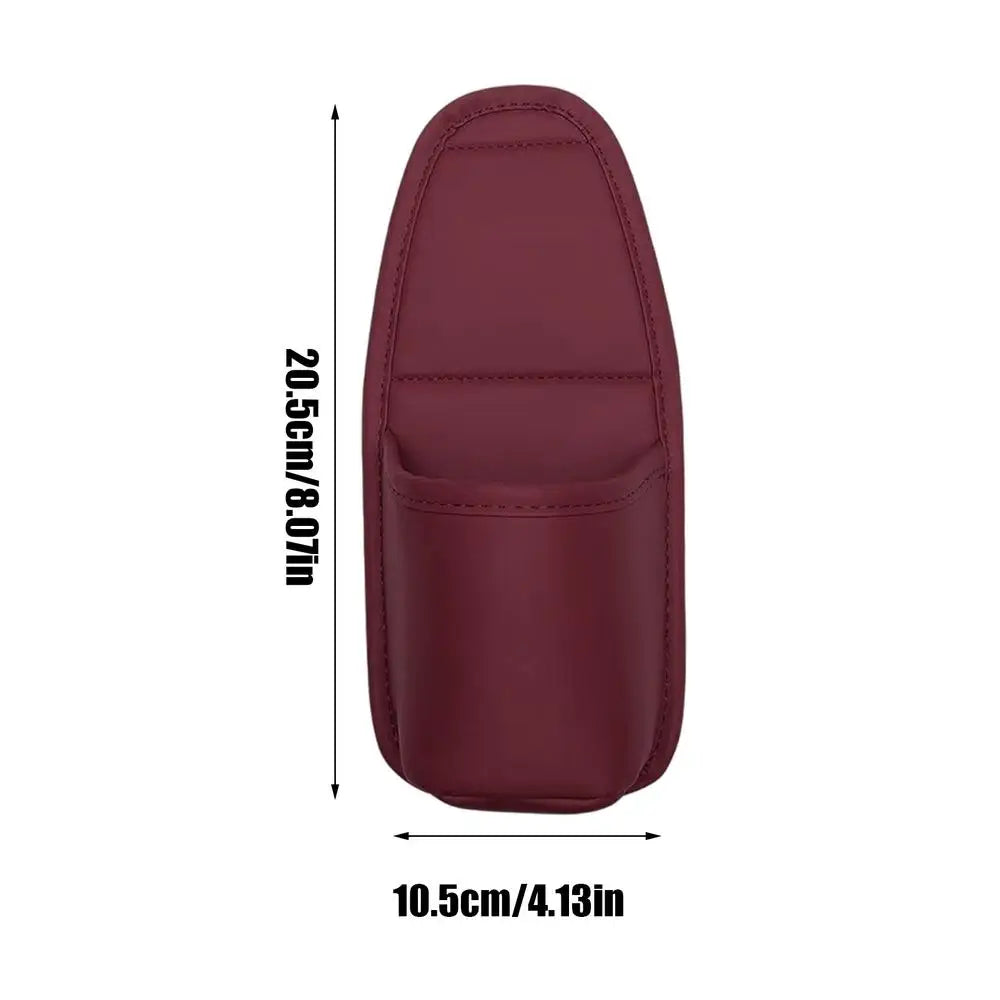 Universal Car Door Cup Holder & Organizer – PU Leather Car Cup Holder Organizer PLUSH Red