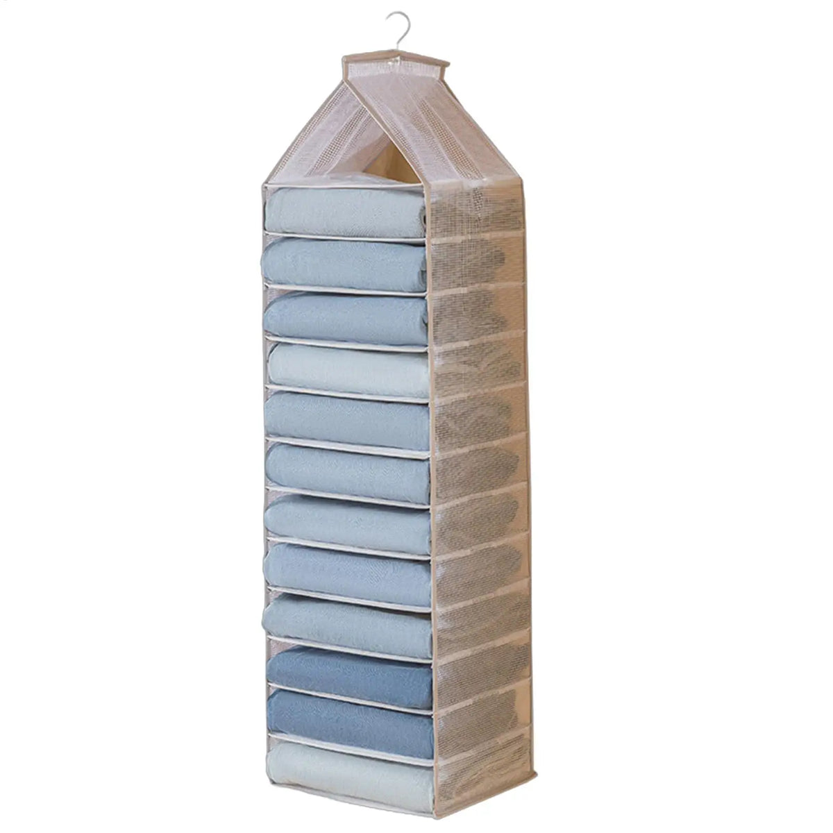 Hangable Closet Organizer – 12-Square Folding Hanging Storage Closet Hanging Organizer PLUSH