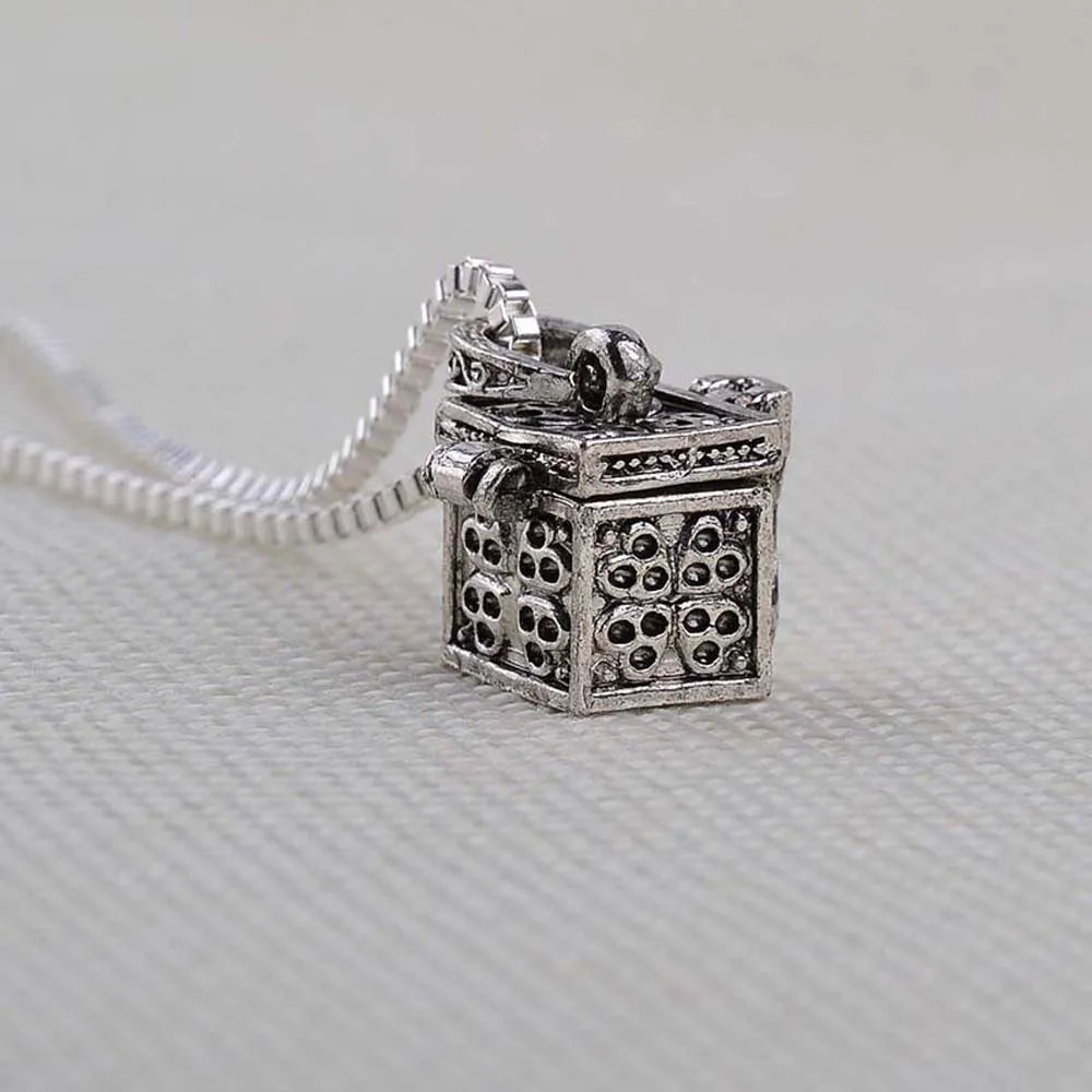 Vintage Antique Silver Keepsake Locket Pendant Necklace Keepsake Locket Necklace PLUSH Antique Silver