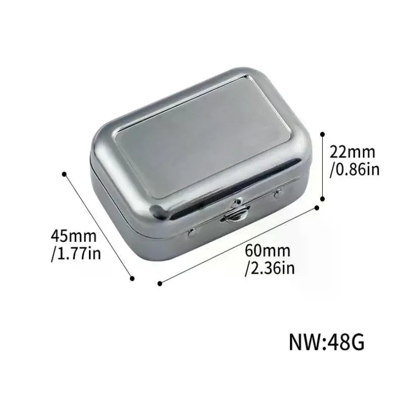 Stainless Steel Pocket Ashtray | Sealed Lid Windproof Travel Portable Pocket Ashtray PLUSH