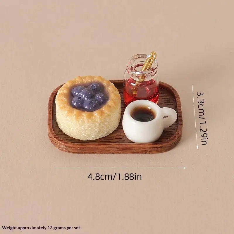 Miniature Fast Food Set 1:12 Scale Dollhouse Resin Props Dollhouse Accessory Set PLUSH A12