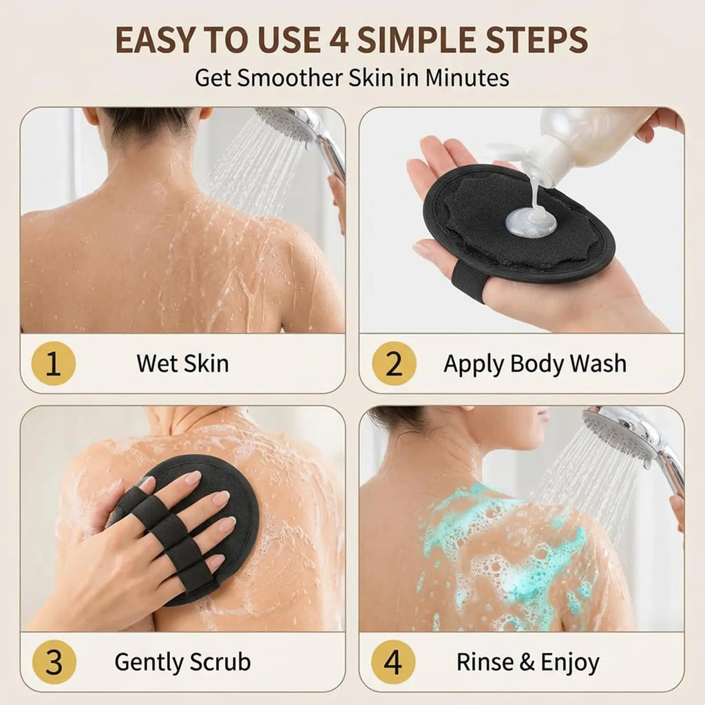 Rubber Exfoliating Bath Scrubber – Dual-Sided Body Scrub Pad Body Scrubber PLUSH