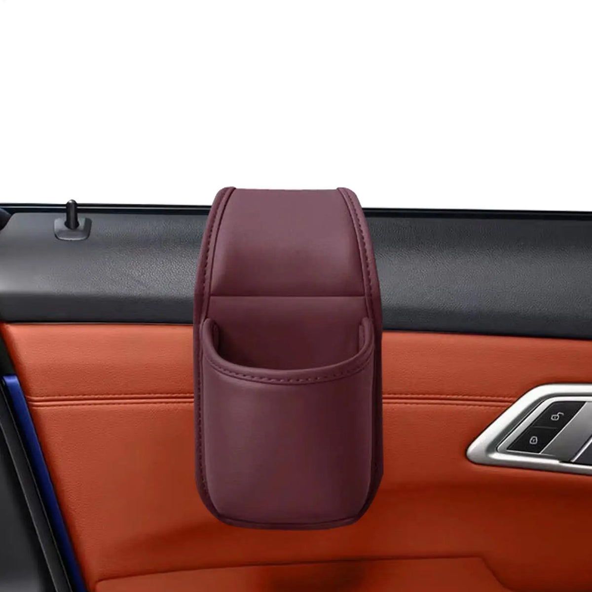 Universal Car Door Cup Holder & Organizer – PU Leather Car Cup Holder Organizer PLUSH
