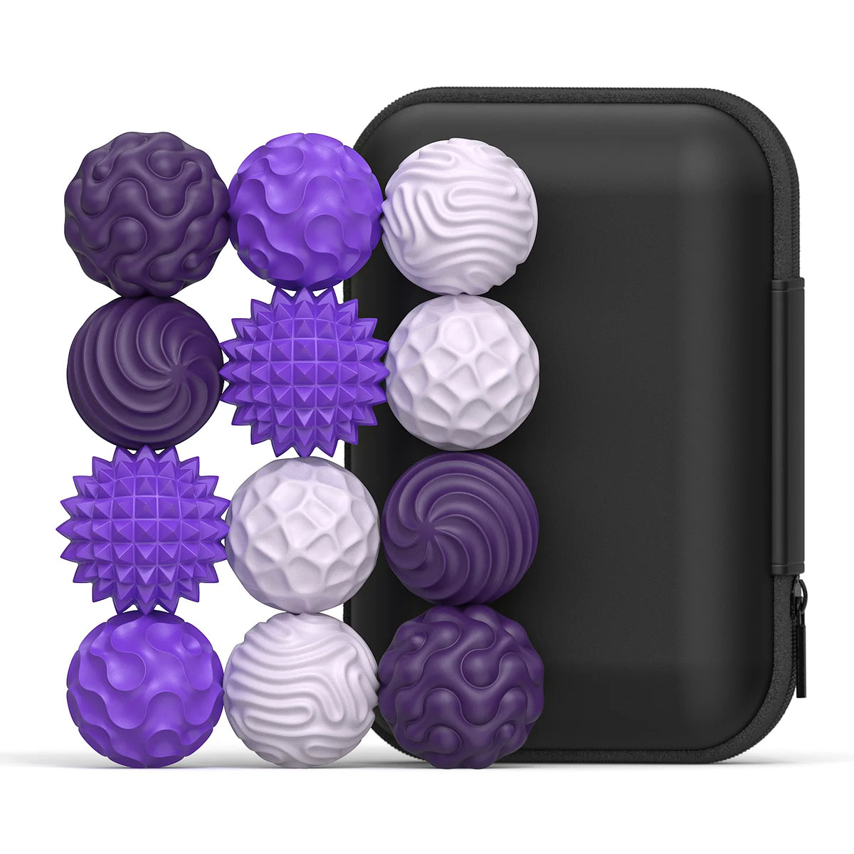Silicone Magnetic Fidget Balls | Sensory Toy – 6 or 12 Pcs Magnetic Fidget Toy PLUSH Purple-12pcs