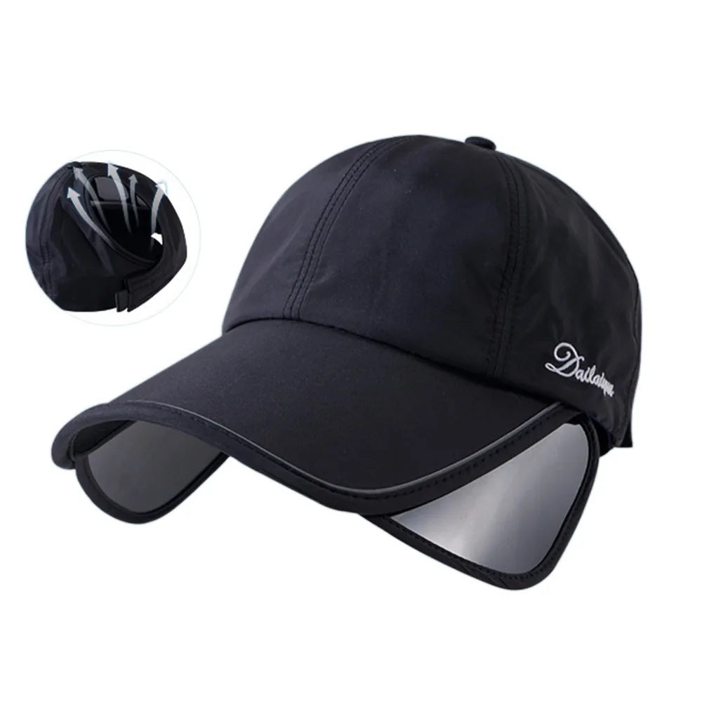 Wide Brim UV Protection Baseball Cap – Adjustable Women's Sun Hat Women's Sun Hat PLUSH Black