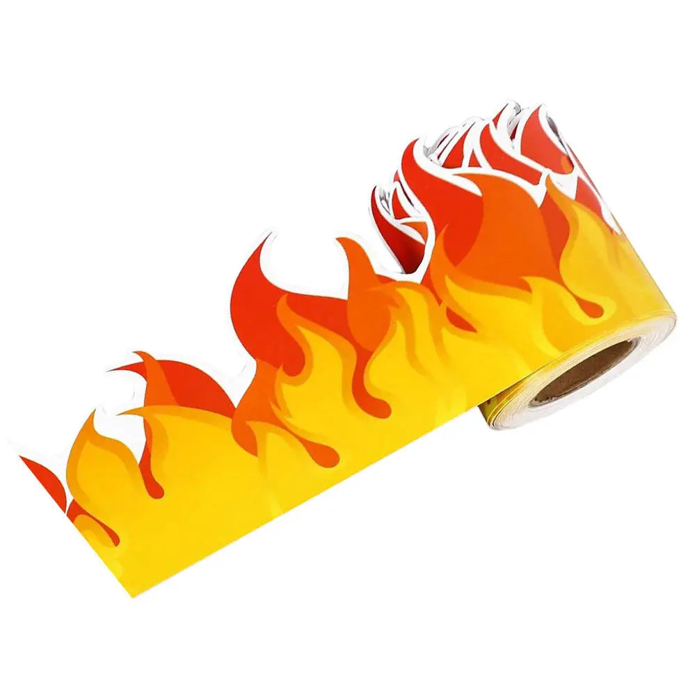 Flame Bulletin Board Border Sticker Roll – Classroom Wall Trim Bulletin Board Border PLUSH